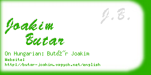 joakim butar business card